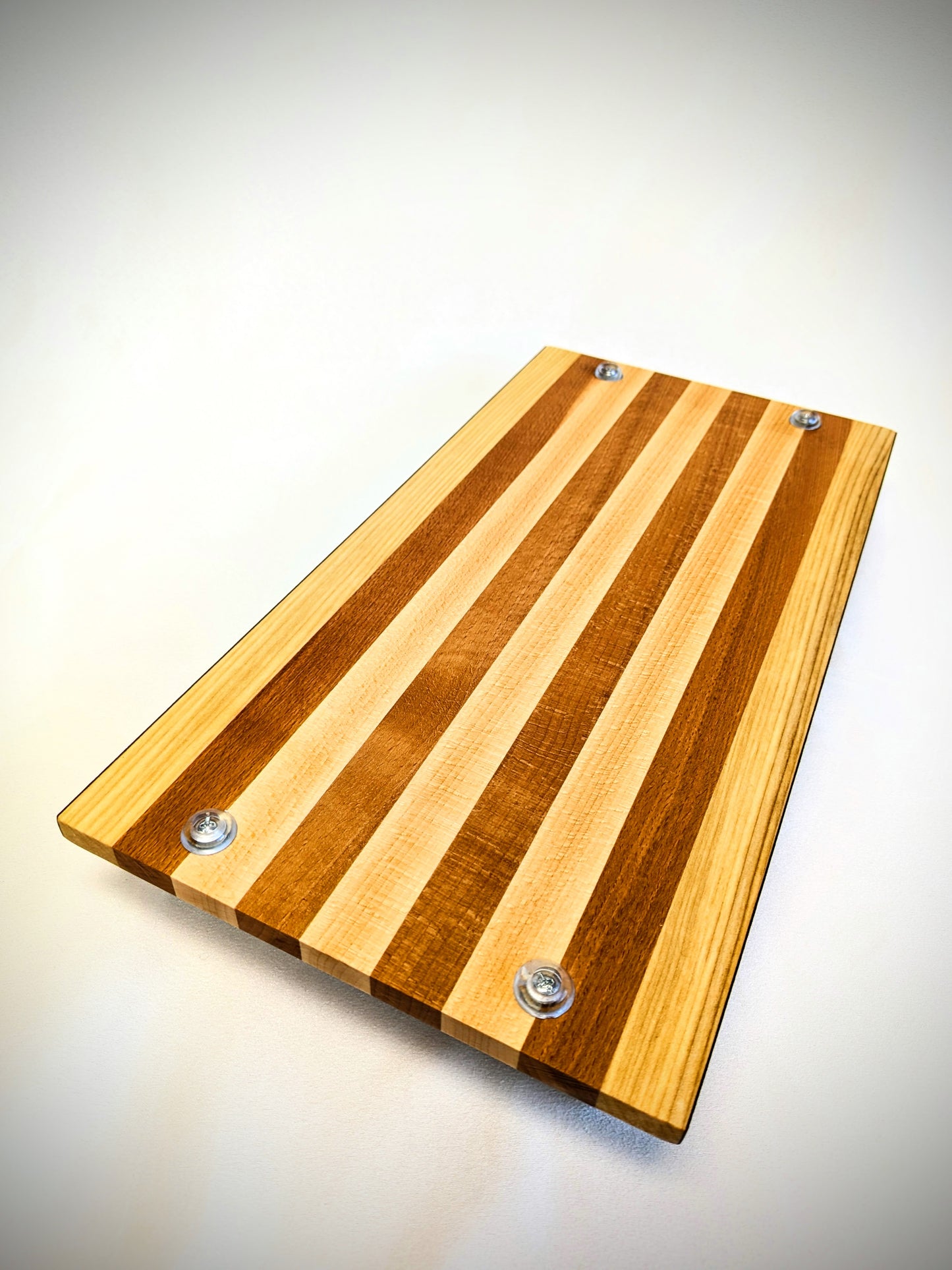 Experience the natural beauty and lasting durability of our handcrafted solid wood serving tray.